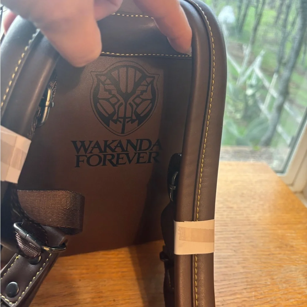 Rare Black Panther‎ 2 Wakanda Forever Okoye Costume Vegan Leather Mini Backpack